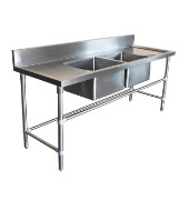 Double Bowl Sink with 600mm Deep Unit