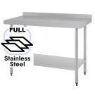 900x400 Narrow FULL Stainless Steel Food Grade Work Bench Splashback 0900-4-WBBS HY