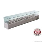 FED-X Flat Glass Salad Bench - XVRX2000/380