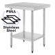 Narrow Commercial 400x600 FULL Stainless Steel Table Food Grade Work Bench 0600-4-WBS HY