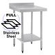 Commercial 800x800 FULL Stainless Steel Table Food Grade Work Splashback Bench 0800-8-WBBS HY