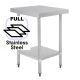 Commercial 600x700 FULL Stainless Steel Table Food Grade Work Bench 0600-7-WBS HY