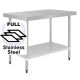 Narrow Commercial 400x900 FULL Stainless Steel Table Food Grade Work Bench 0900-4-WBS HY