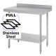 Commercial 900x800 FULL Stainless Steel Table Food Grade Work Splashback Bench 0900-8-WBBS HY