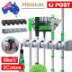 Wall Mounted 5 Hook Mop Brush Broom Magic Holder Hanger Storage Organiser