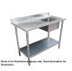 Economic 304 Grade Stainless Steel Single Sink Benches 700 Deep 1200-7-SSBR HY