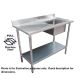 1800x700 Premium Full Stainless Steel Single Right Sink Bench 1800-7-SSBRS HY