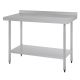 Commercial 1200x600 Stainless Steel Table Food Grade Work Splashback Bench 1200-6-WBB HY