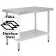 Commercial 600x1200 FULL Stainless Steel Table Food Grade Work Bench 1200-6-WBS HY