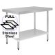 Commercial 700x1200 FULL Stainless Steel Table Food Grade Work Bench 1200-7-WBS HY