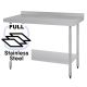 Commercial 1200x800 FULL Stainless Steel Table Food Grade Work Splashback Bench 1200-8-WBBS HY