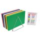 Hygiplas Thick Low Density Chopping Board Set 450x300x20mm Rack & Chart (Pack 6) S678
