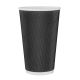 Fiesta Takeaway Coffee Cups Ripple Wall Kraft Black 450ml (Pack of 500) CM545