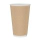 Fiesta Takeaway Coffee Cups Ripple Wall Kraft 450ml (Pack of 500) GF024