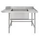 Vogue Dishwasher Inlet Table with Sink 90mm outlet - 1200x700x960mm R/H DE472