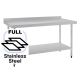 400x1500 Narrow FULL Stainless Steel Food Grade Work Bench Splashback 1500-4-WBBS HY