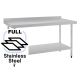 Commercial 600x1500 FULL Stainless Steel Table Food Grade Work Splashback Bench 1500-6-WBBS HY