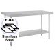 Commercial 600x1500 FULL Stainless Steel Table Food Grade Work Bench 1500-6-WBS HY
