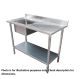 Economic 304 Grade Stainless Steel Single Sink Benches 700 Deep 1500-7-SSBR HY