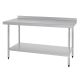 Commercial 1500x700 Stainless Steel Table Food Grade Work Splashback Bench 1500-7-WBB HY