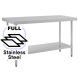 Commercial 1500x800 FULL Stainless Steel Table Food Grade Work Bench 1500-8-WBS HY