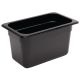 Vogue Black Polycarbonate 1/4 Gastronorm Container 150mm U468