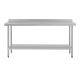 Commercial 1800x600 Stainless Steel Table Food Grade Work Splashback Bench 1800-6-WBB HY