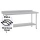 Commercial 600x1800 FULL Stainless Steel Table Food Grade Work Splashback Bench 1800-6-WBBS HY
