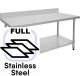 Commercial 1800x800 FULL Stainless Steel Table Food Grade Work Splashback Bench 1800-8-WBBS HY