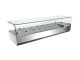 1.4M Pizza Preparation Fridge Salad Bar Saladette Bain Marie Prep Bench W/Glass
