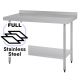 400x600 Narrow FULL Stainless Steel Food Grade Work Bench Splashback 0600-4-WBBS HY