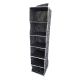 6 Layer Section Hanging Clothes Towel Closet Organiser Black White Print