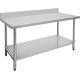 Fed Economic 304 Grade Stainless Steel Tables With Splashback 600 Deep 1200-6-WBB