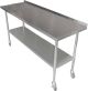 New 1400X700mm #430 Grade W/ Splashback Stainless Steel Bbq Bench ,1Set Wheels