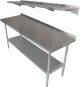 1.8M #304 Sb Cafe Portable Stainless Steel Bench,1 Wallshelf ,1 Undershelf