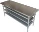 1.8M #304 Gym Hospital Stainless Steel Medical Centre Bench ,3 Under Shelf
