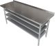 1.8M #304 Sb Gym Cafe Stainless Steel Medical Centre Bench ,3 Undershelf