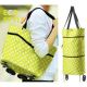 2 In 1 Reusable Portable Folding Shopping Travel Cart Tote Bag W/ Wheels