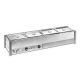 Roband Hot Bain Marie 4 X 1/2 Size, Pans Not Included, Single Row BM14