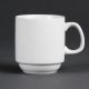 Olympia (Pack of 12) Whiteware Stacking Mugs 284ml CB461