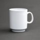 Olympia Kristallon Melamine Mugs White 340ml (Pack of 6) CW290
