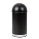 Bolero Stainless Steel Open Lid Bullet Bin Black 40 Litre CW954