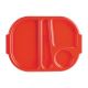 Olympia Kristallon Polycarbonate Compartment Food Trays Red 322mm (Pack of 10) DL126