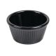 Olympia Kristallon Melamine Fluted Ramekins Black 76mm (Pack of 12) DM164