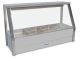 Roband Straight Glass Hot Food Display Bar, 4 Pans Single Row E14