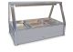 Roband Straight Glass Hot Food Display Bar, 6 Pans Double Row E23