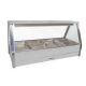 Roband Straight Glass Hot Food Display Bar, 8 Pans Double Row With Roller Doors E24RD