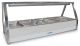 Roband Straight Glass Hot Food Display Bar, 10 Pans Double Row E25