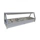 Roband Straight Glass Hot Food Display Bar, 12 Pans Double Row With Roller Door E26RD