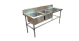 2200 X 600mm Double Left Bowl Kitchen Sink Stainless Steel